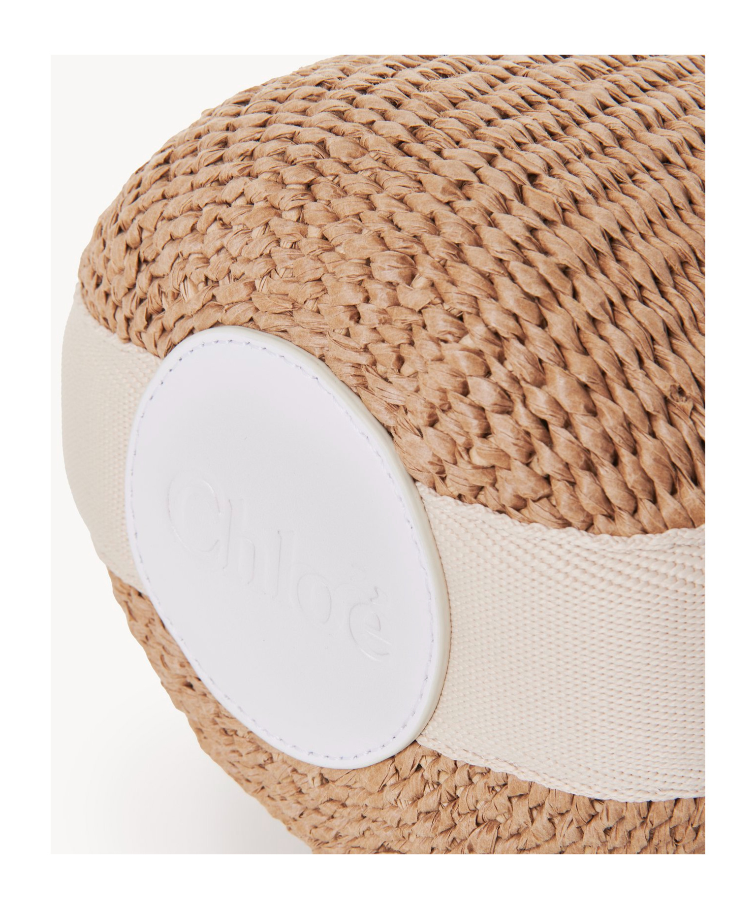 Chloé Woven Raffia Bucket Bag With Removable Strap In Nude
