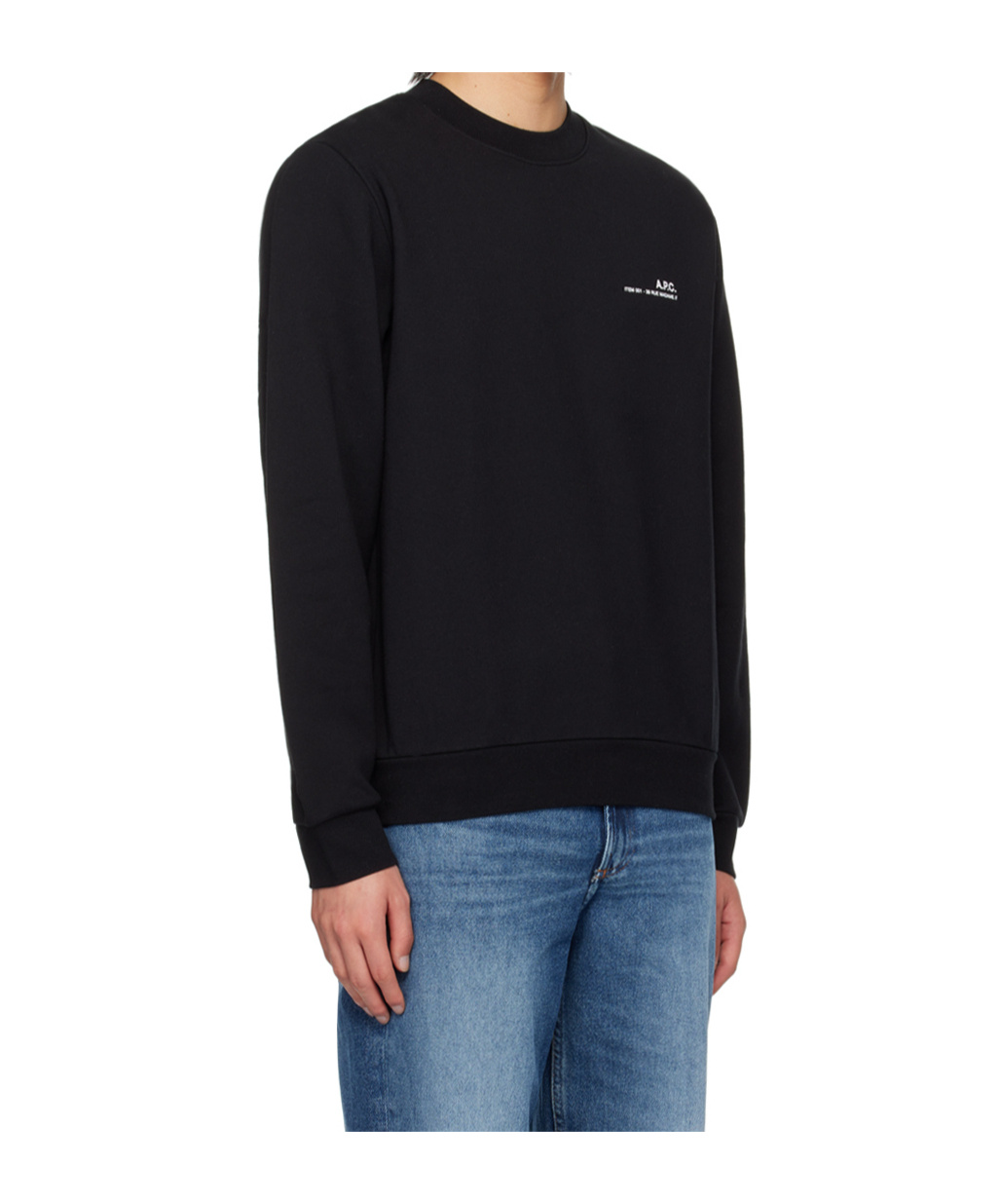Apc Organic Cotton Sweatshirt With Minimalist Branding And Comfortable Fit In Black