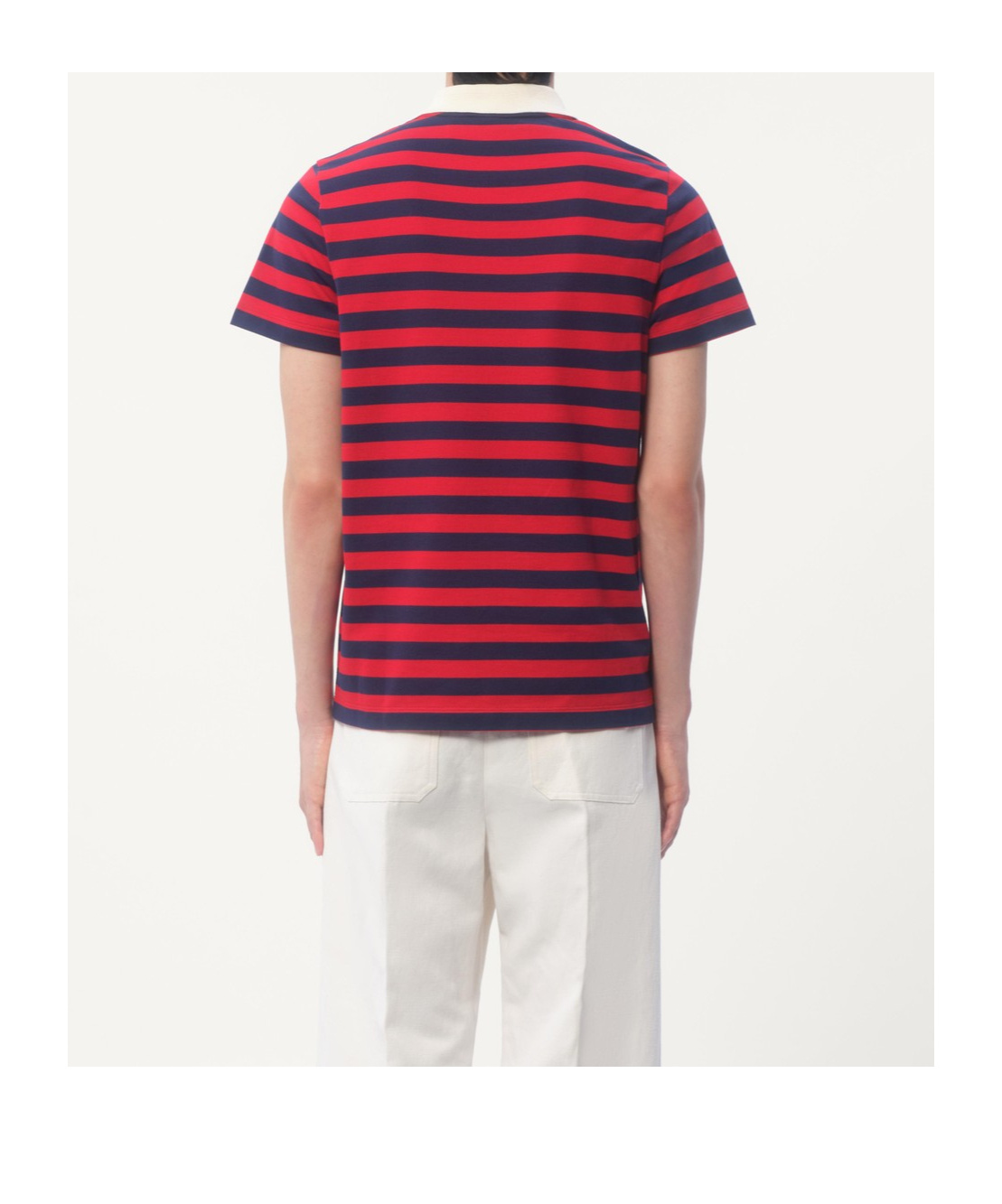 Valentino Garavani Striped Polo Shirt In Red