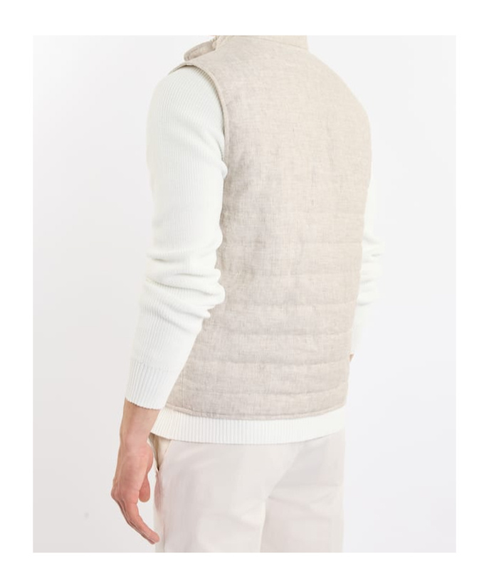 Fay Quilted Vest In Grey