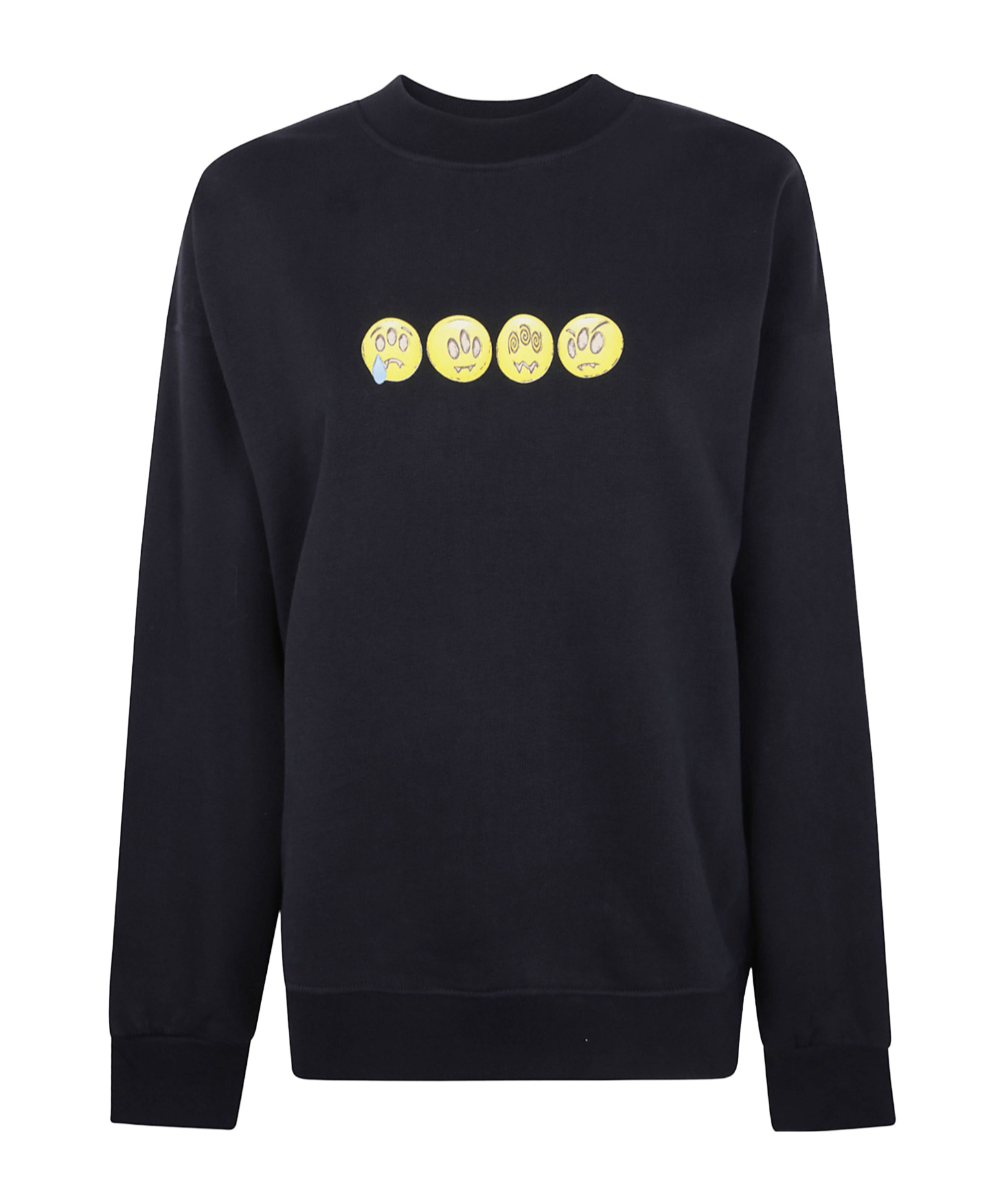 Barrow Round Neck Printed Sweatshirt In Black