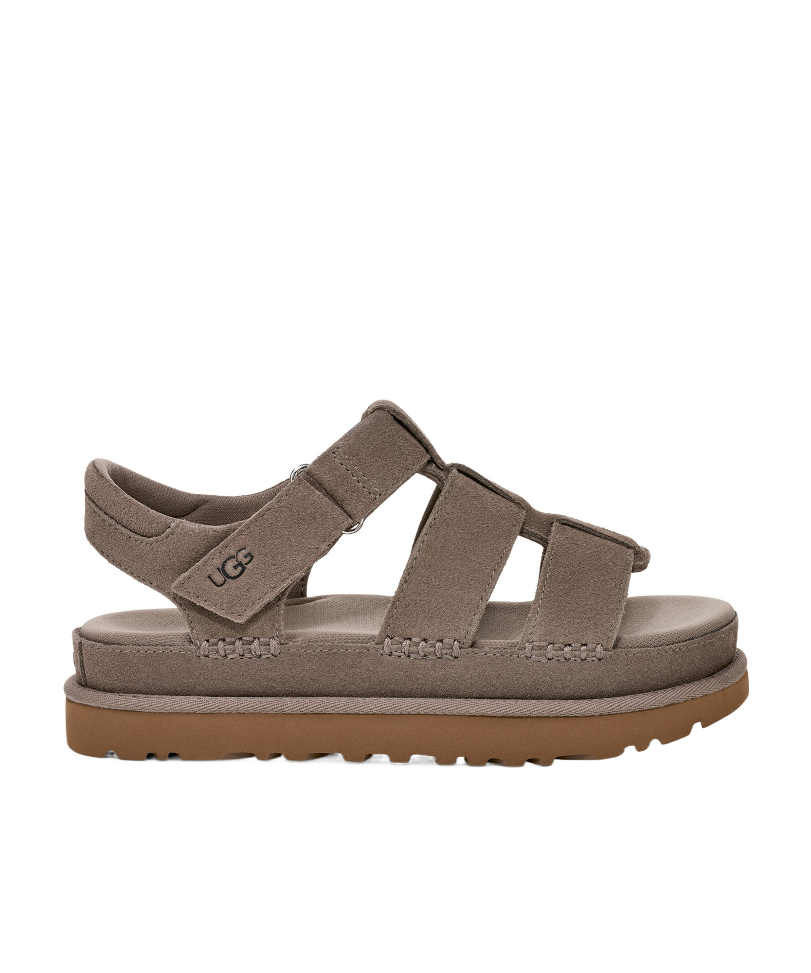 Ugg Goldenstar Strap Sandals In Smoke Plume In Brown