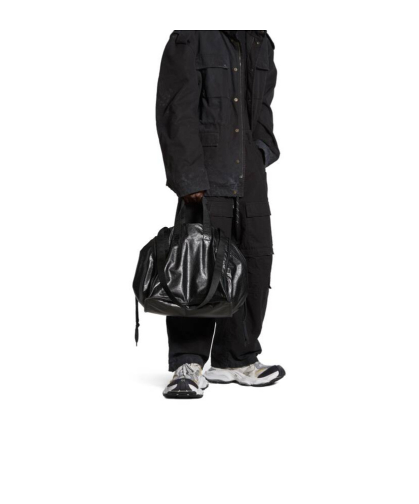 Shop Balenciaga Men's Cargo Large Tote Bag In Black