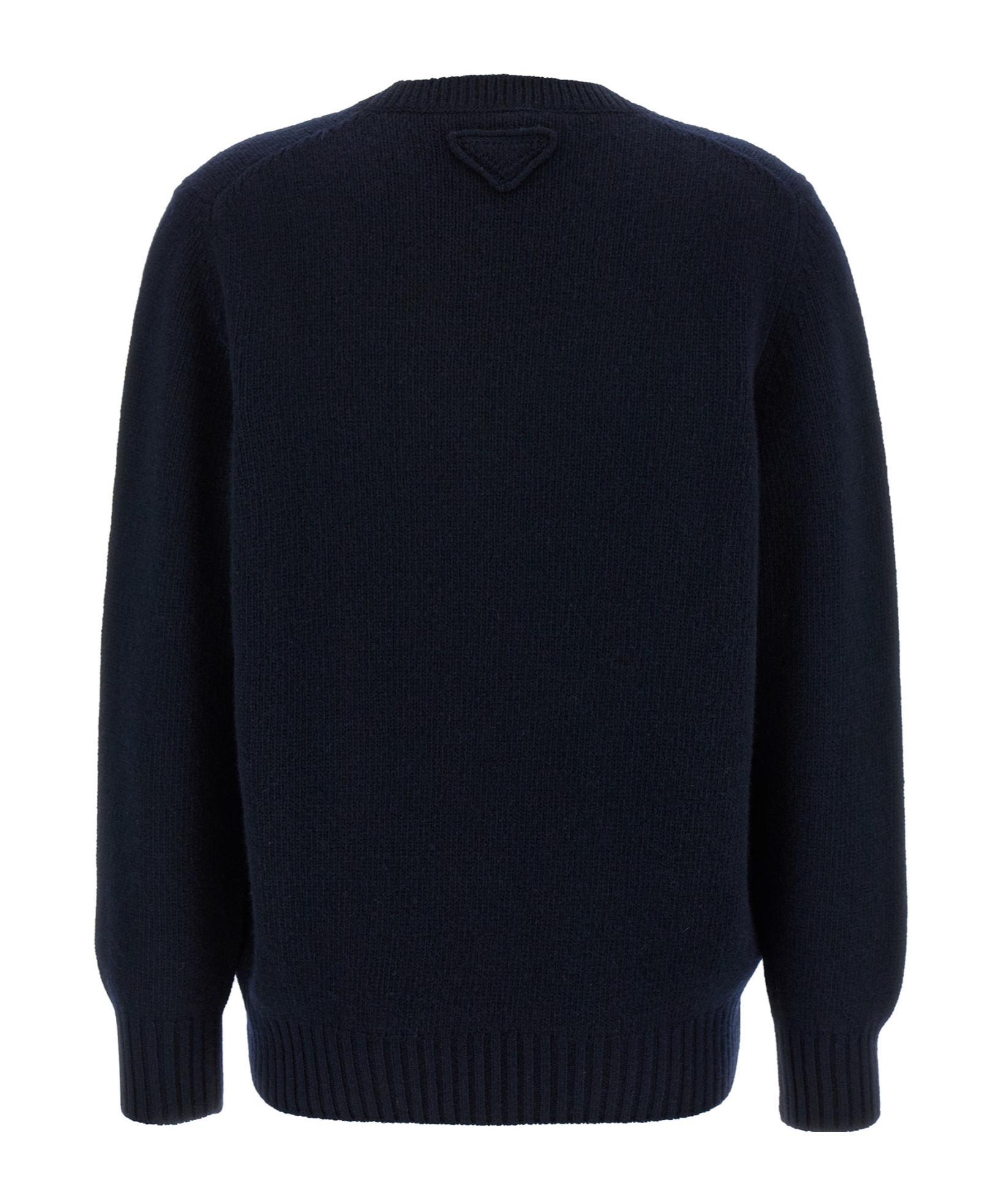 Prada Wool And Cashmere Crew-neck Sweater In Blue