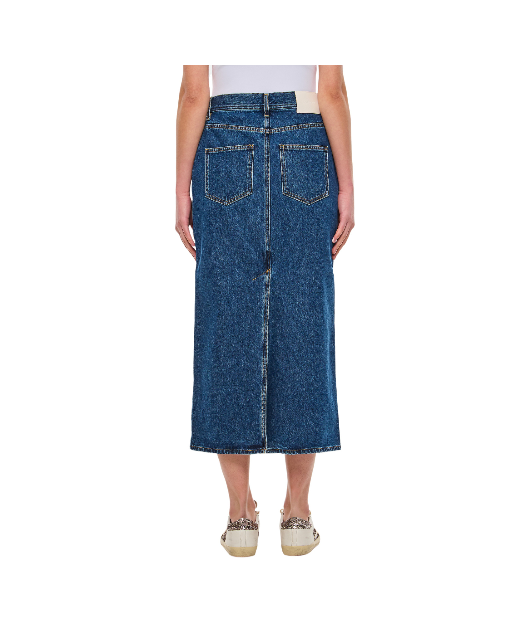 Shop Loulou Studio Rona Midi Skirt In Blue