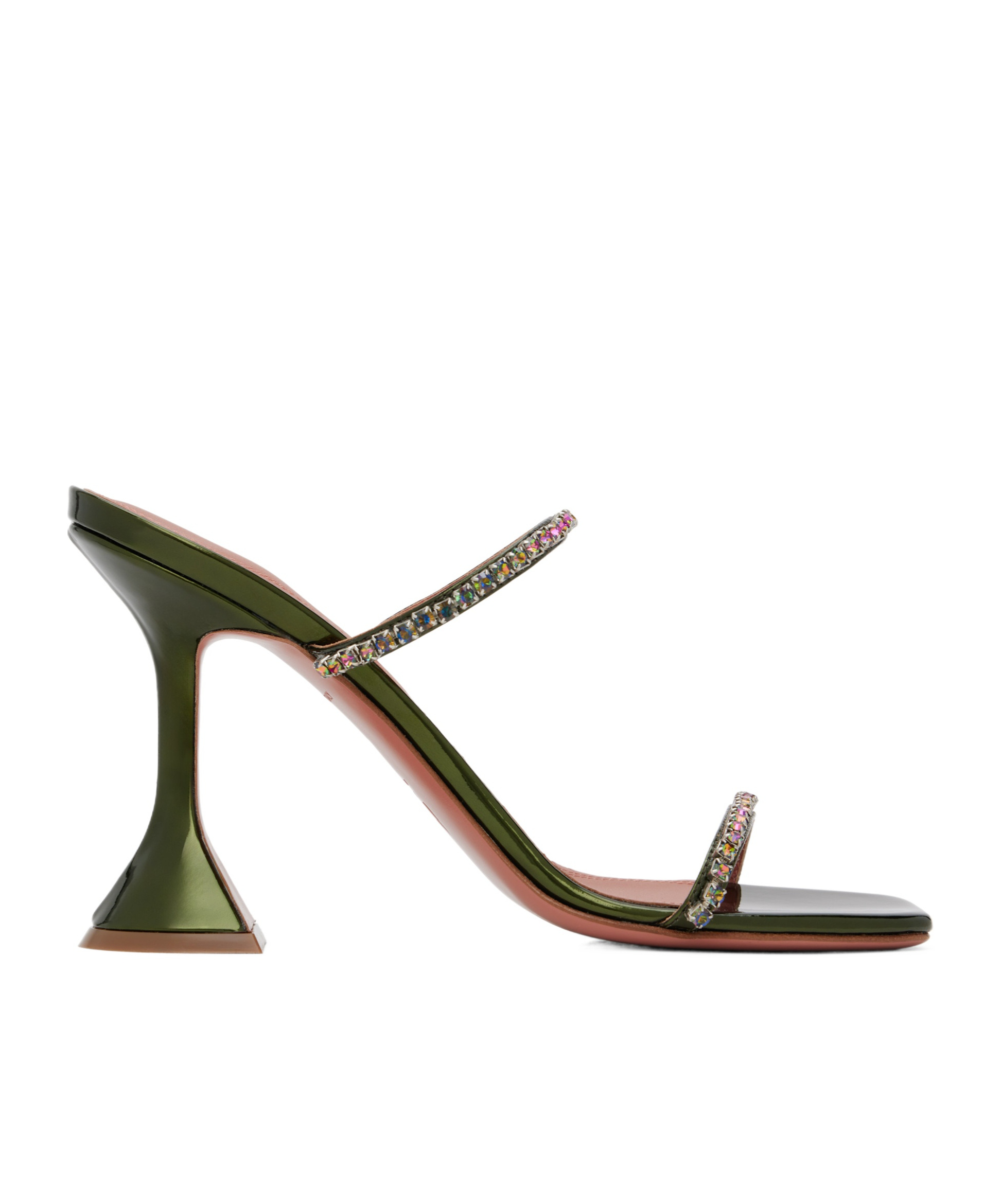 AMINA MUADDI SQUARE-HEADED HIGH-HEELED SANDALS 