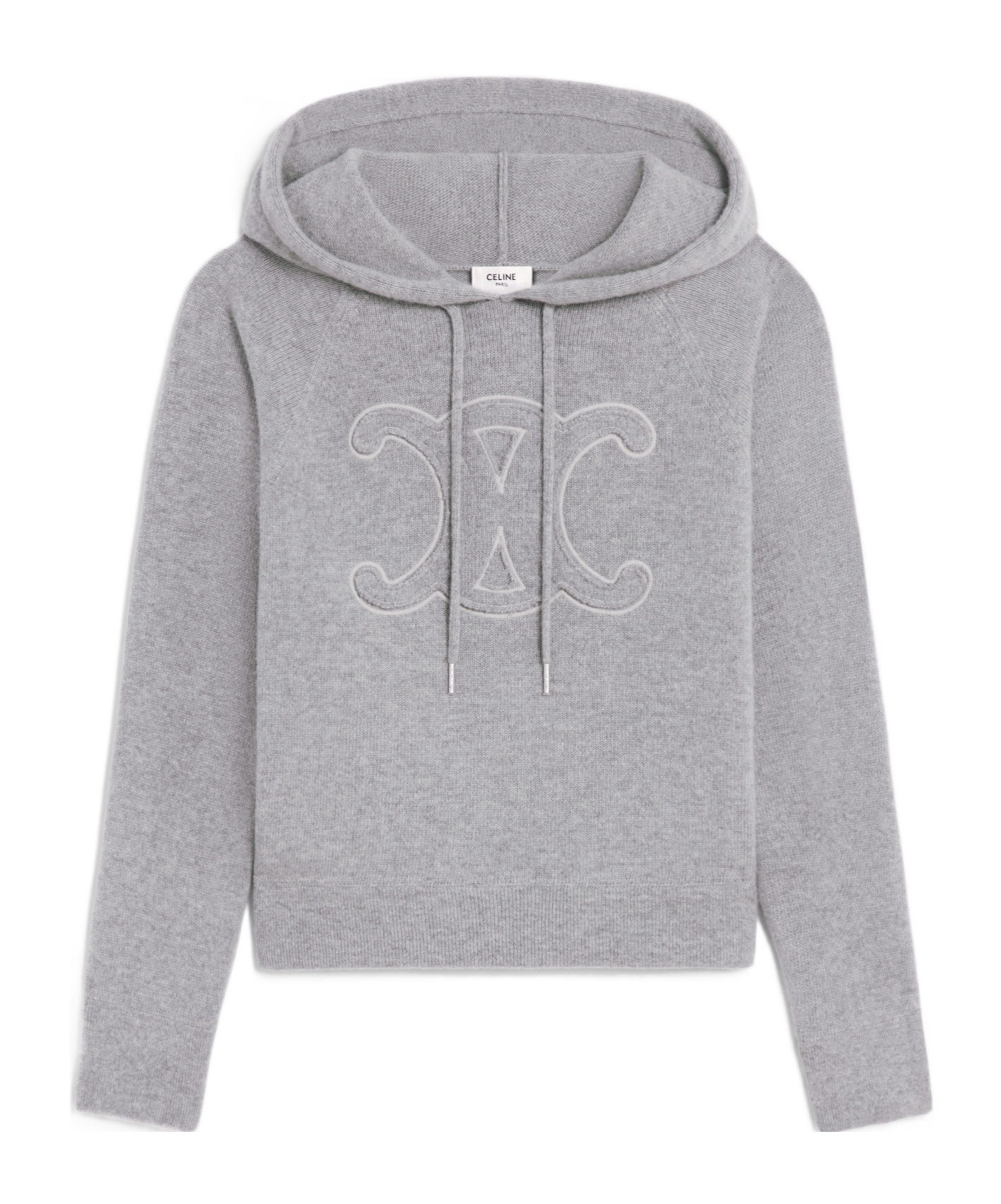 CELINE TRIOMPHE HOODIE IN WOOL AND CASHMERE