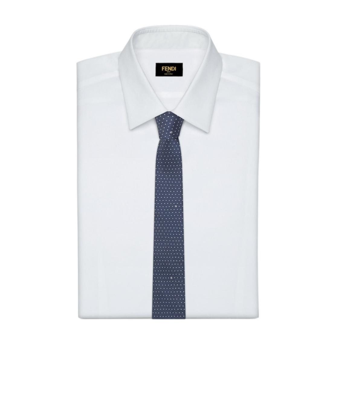 Fendi Polka Dot Jacquard Silk Tie In Blue