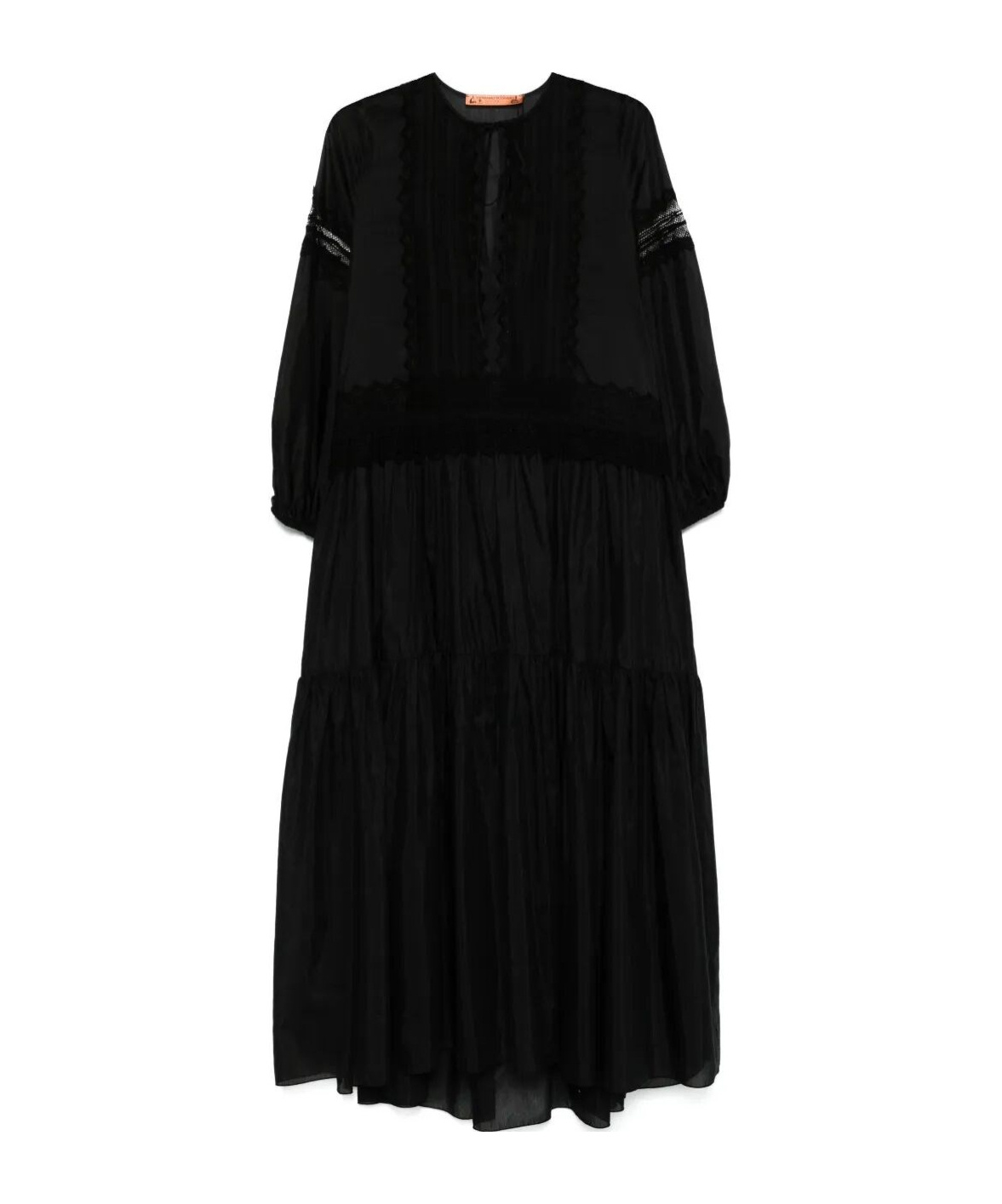 Ermanno Scervino Layered Maxi Dress In Black