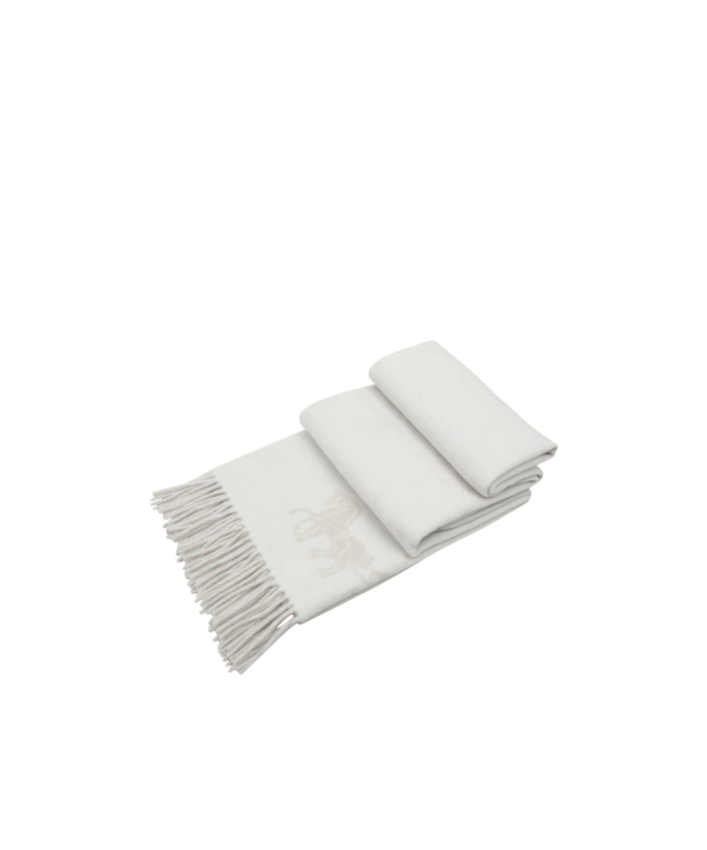 Coach Fringed Scarf In Gray