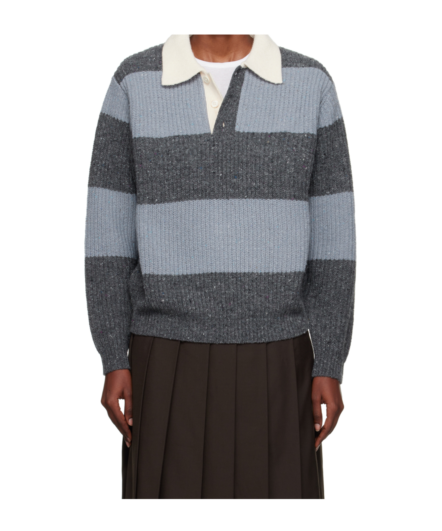 Dunst Striped Sweater In Blue