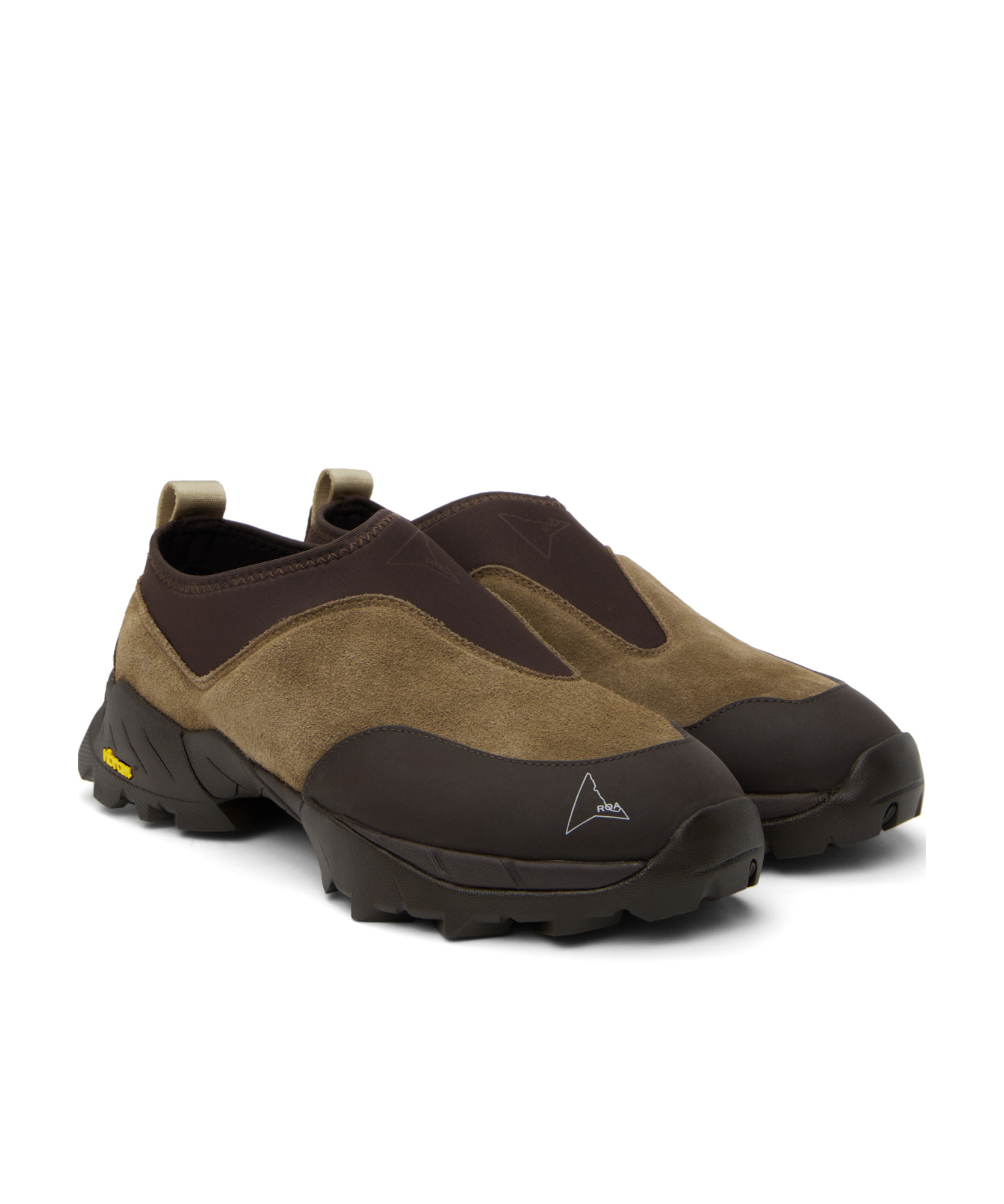Roa Suede-trimmed Slip-on Sneakers In Black