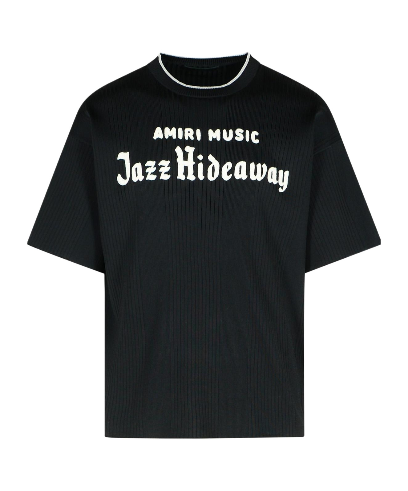 Amiri Short-sleeved Round Collar T-shirt In Black