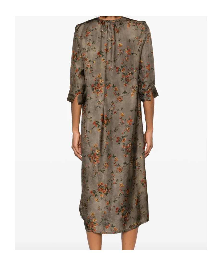 Uma Wang Agina Midi Dress In Brown