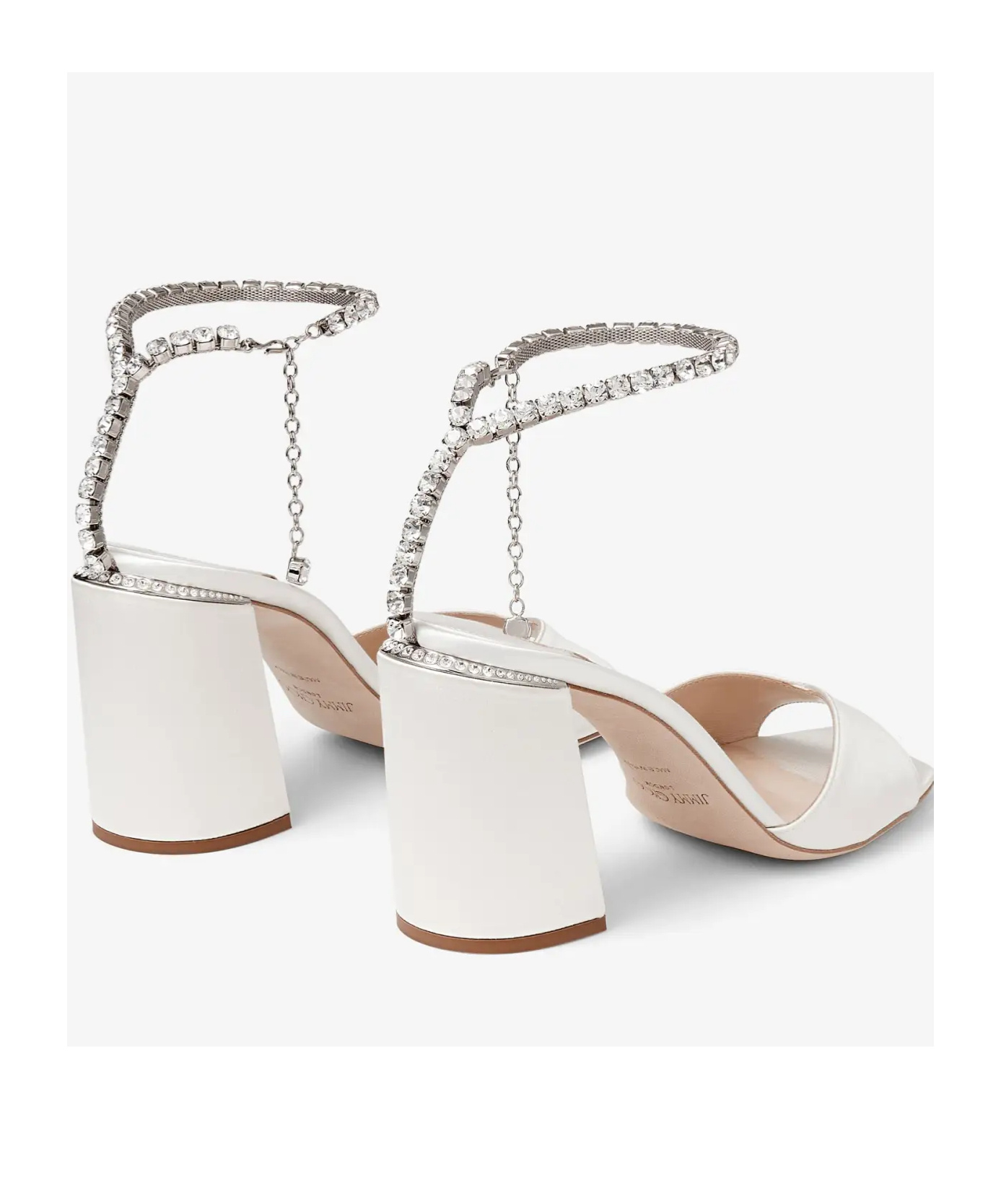 Jimmy Choo Thick-heeled Sandals In White