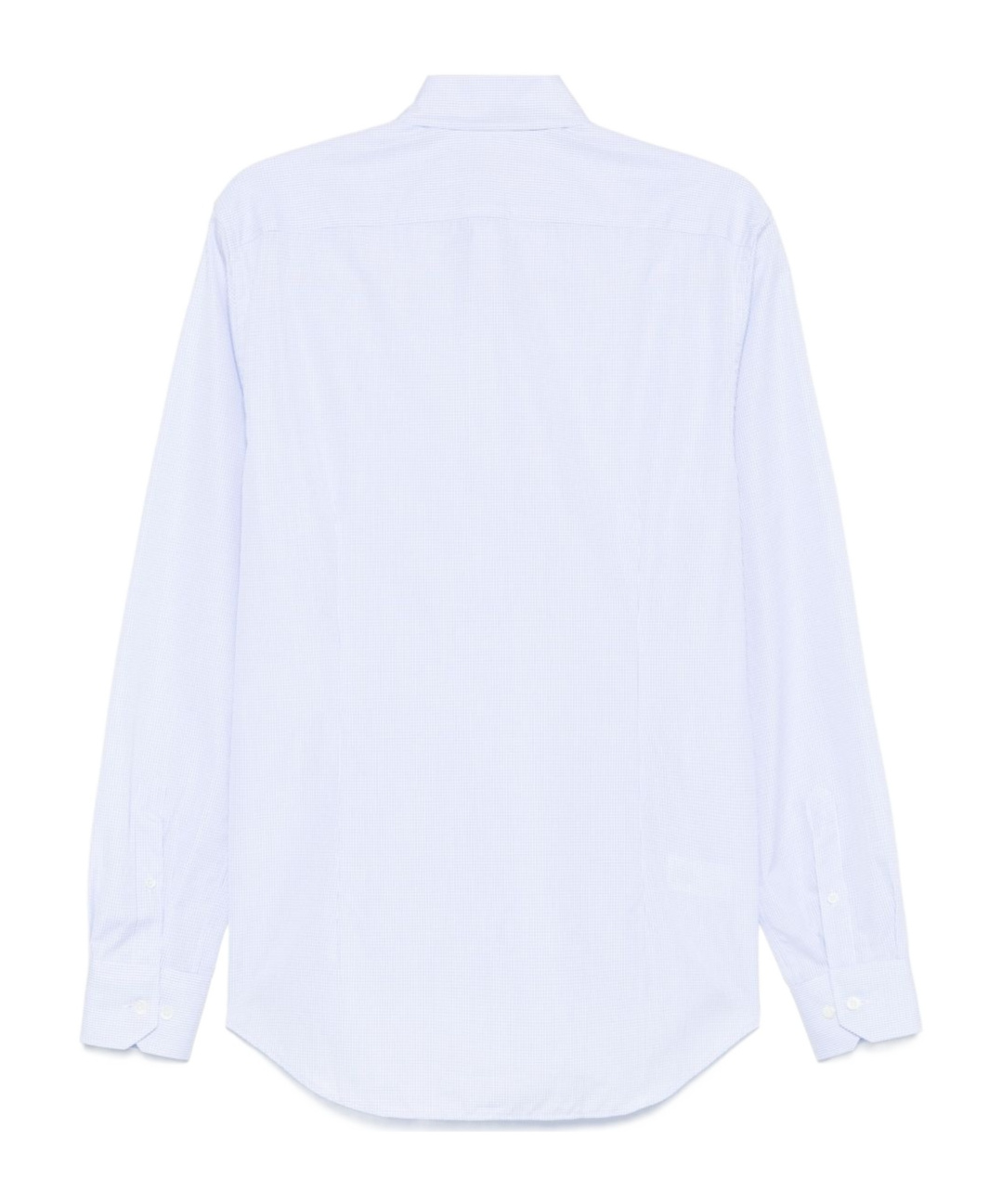 Corneliani Classic Blue Shirt With Button-down Collar In White