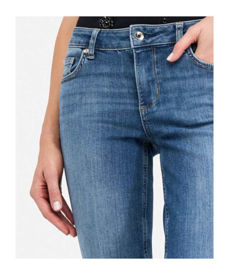 Liu •jo Skinny Jeans With Turn-ups In Blue