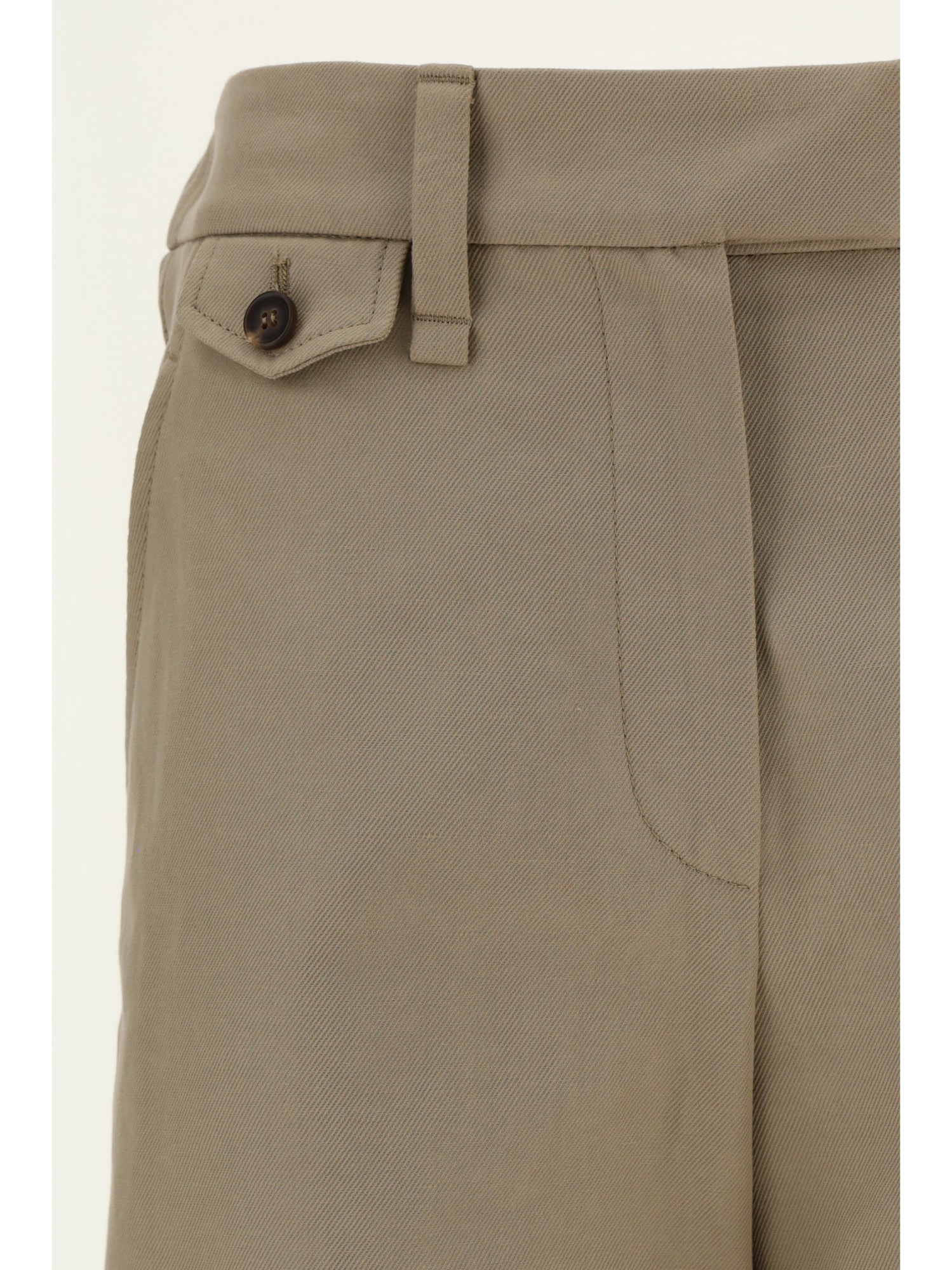 Shop Brunello Cucinelli Twill-weave Trousers In Brown