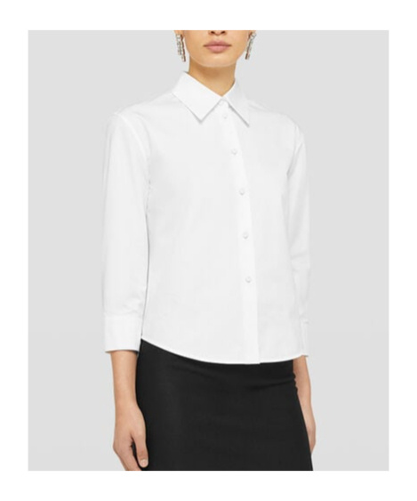 Jil Sander Classic Collar Cotton Shirt In White