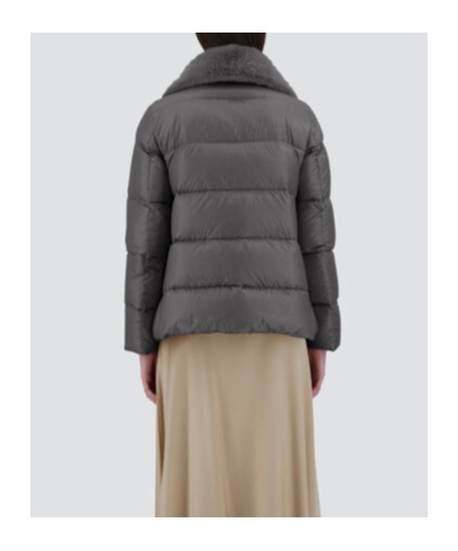 Herno Faux-fur Collar Padded Jacket In Black