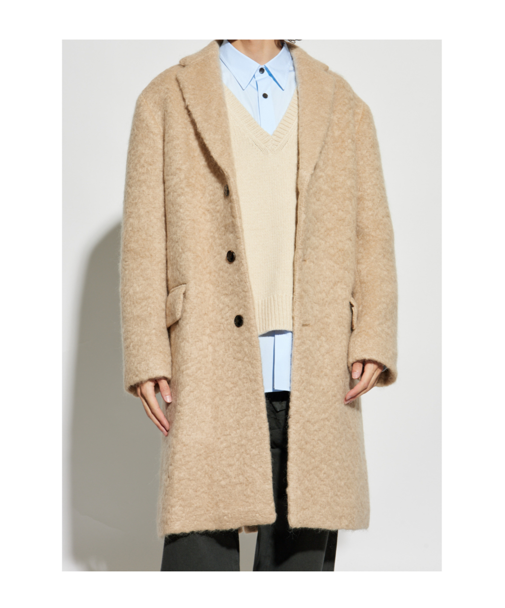 Dries Van Noten Rustic Coat In Neutral