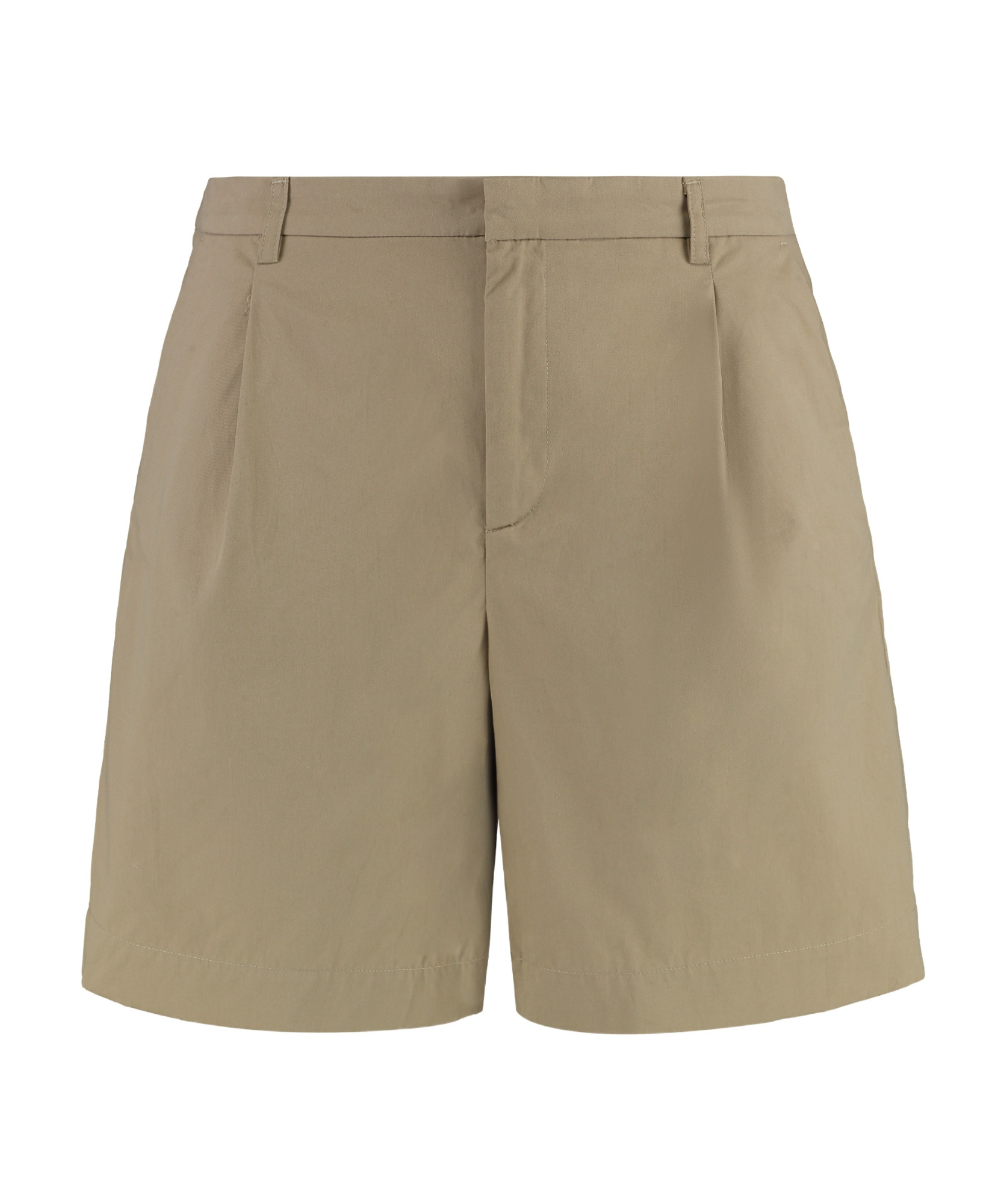Apc A.p.c. Crew Cotton Bermuda Shorts In Nude