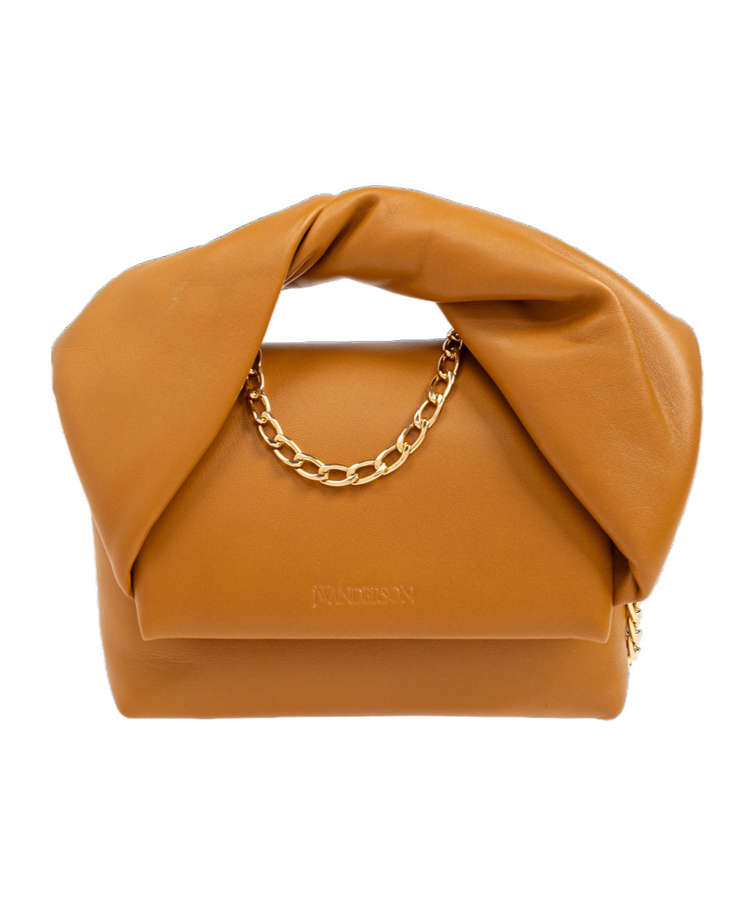 Jw Anderson Small Twister Leather Tote Bag In Orange
