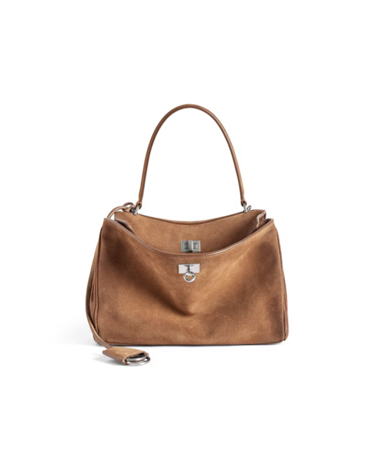 Balenciaga Women's Rodeo Handbag Small In Camel In Brown