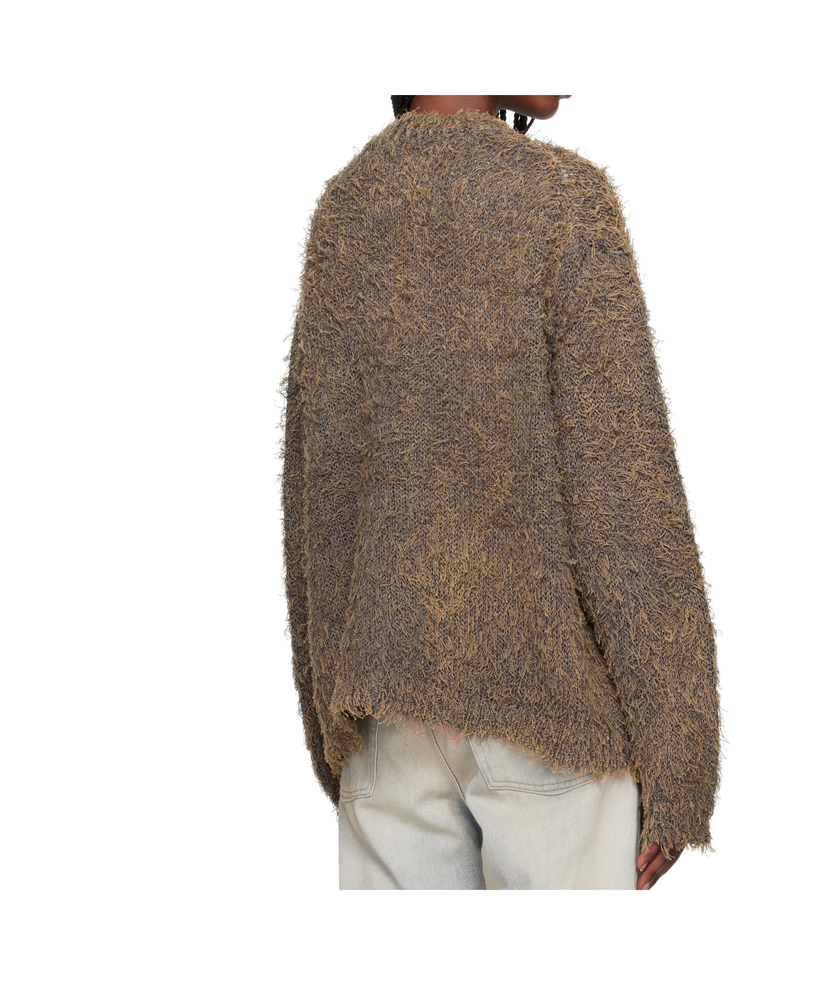 Doublet Textured-finish Cardigan In Brown