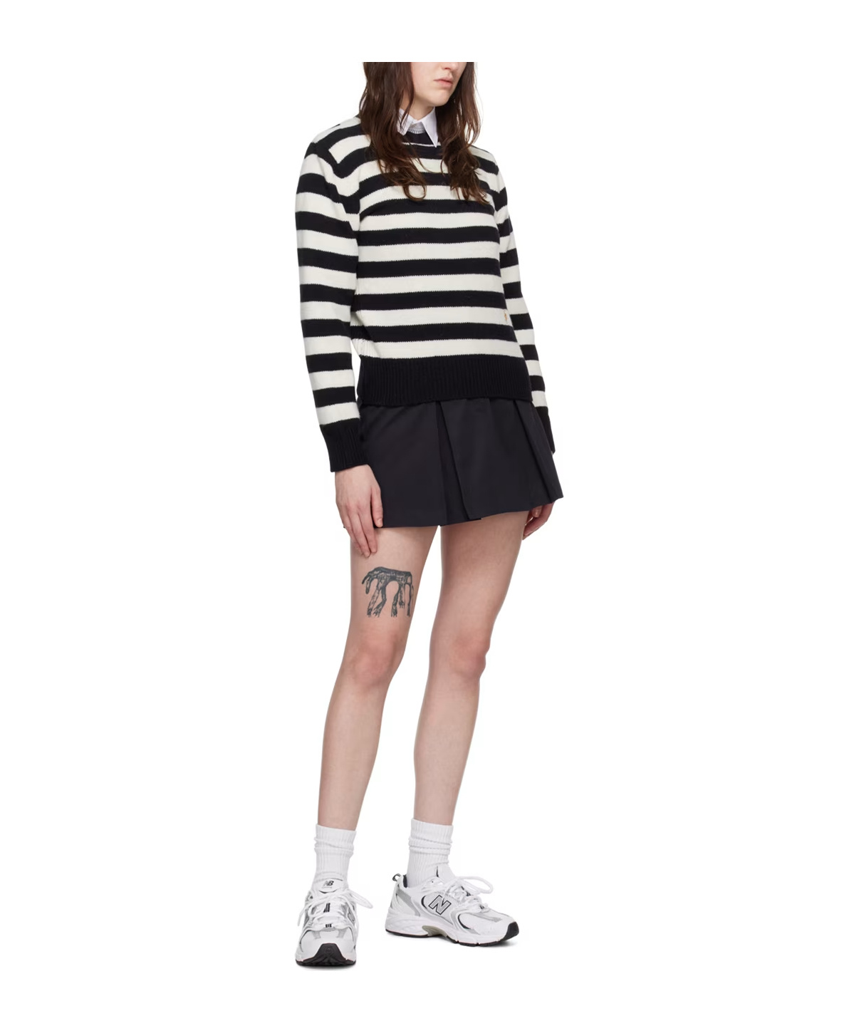 SPORTY AND RICH SERIF SKIRT