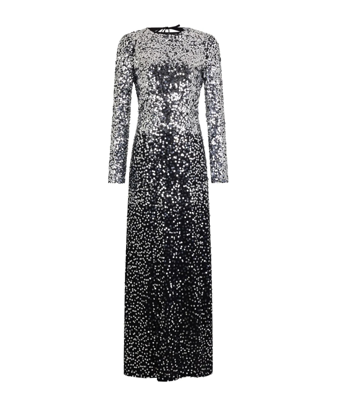 Rabanne Womens Black Sequin Second-skin Jersey Maxi Dress In Blue