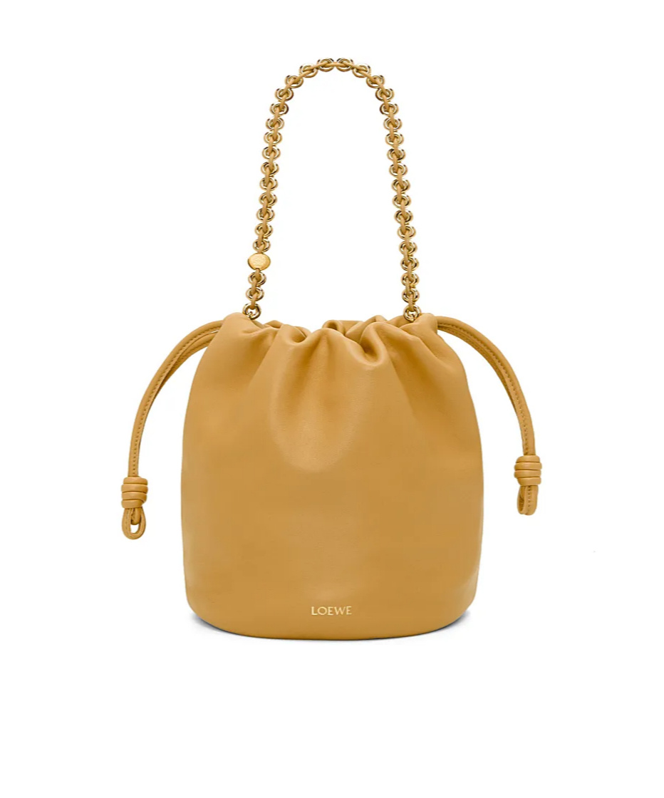 Loewe Womens Sahara Flamenco Mini Leather Clutch Bag In Brown