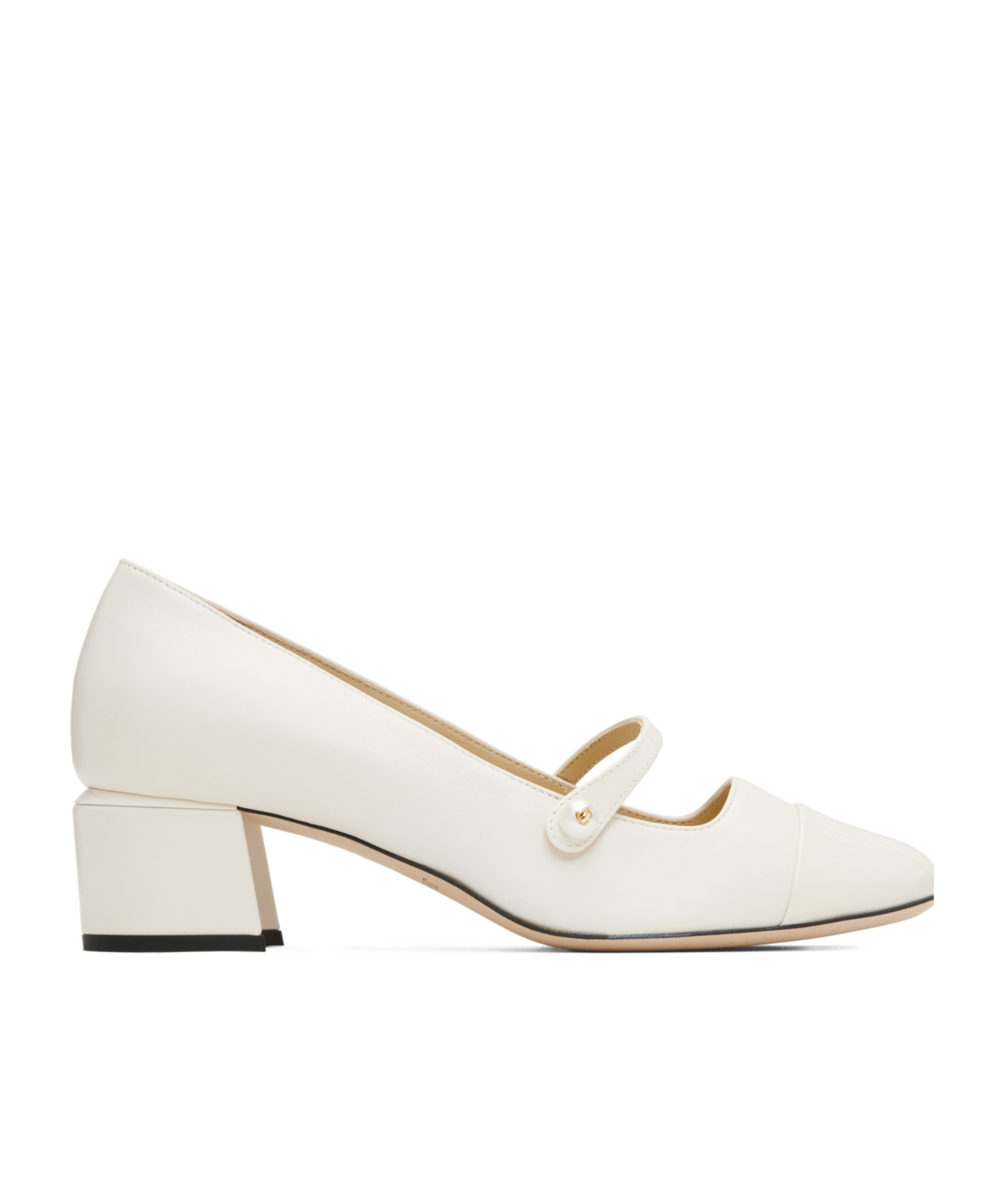Jimmy Choo Off-white Elisa 45 Heels In White