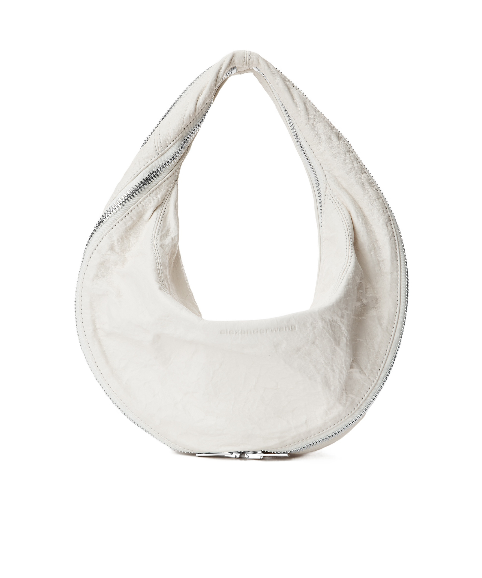 Alexander Wang Twyst Zip Leather Top-handle Bag In White