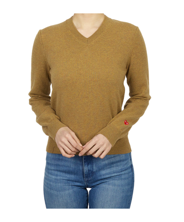 Comme Des Garçons Long-sleeved Sweater In Brown