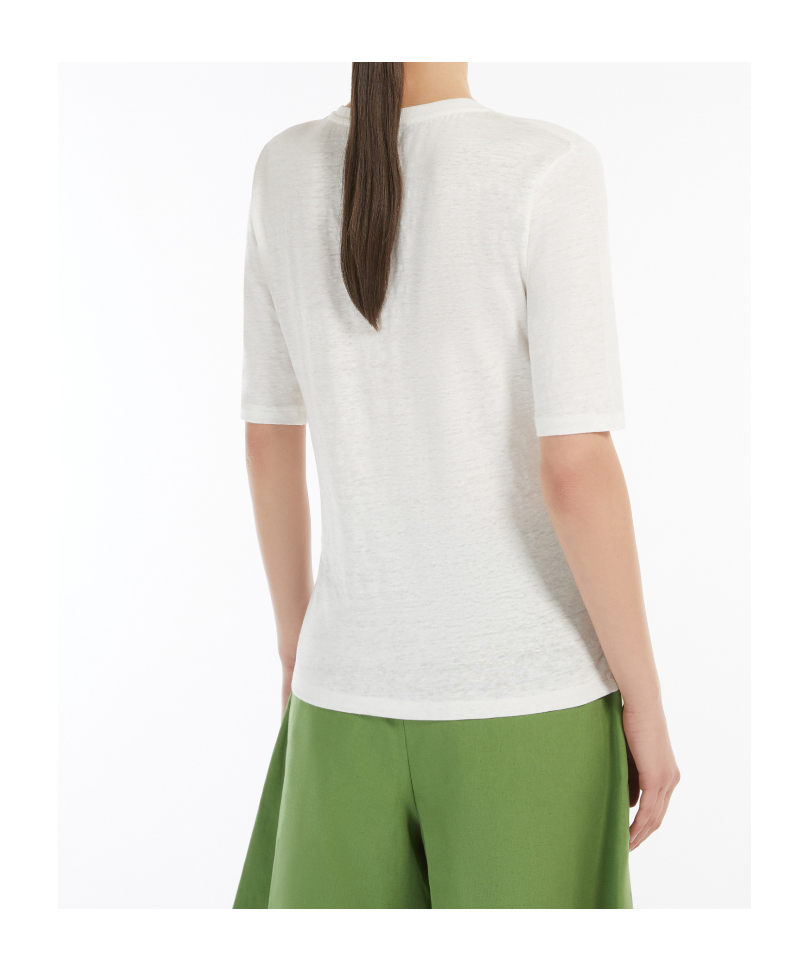 Weekend Max Mara Sleeves V-neckline Short Plain In White