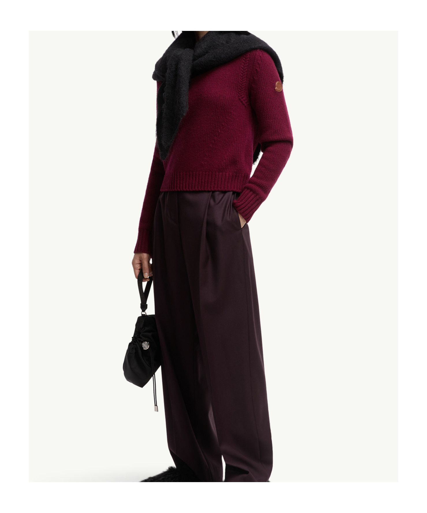 Moncler Wool  Cashmere Sweater In Red