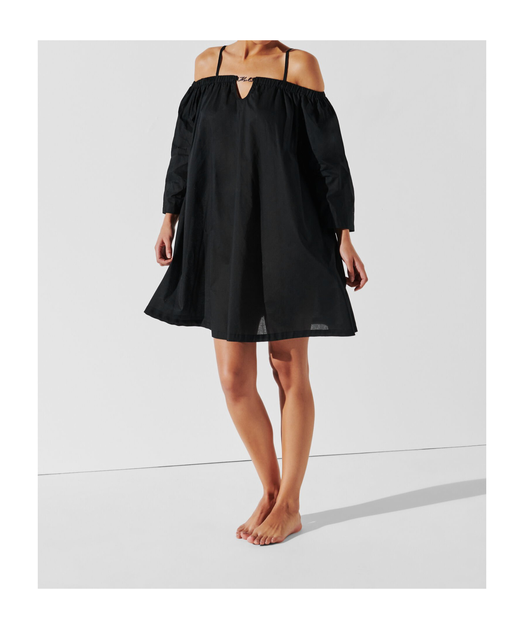 Shop Karl Lagerfeld Signature-plaque Minidress In Black