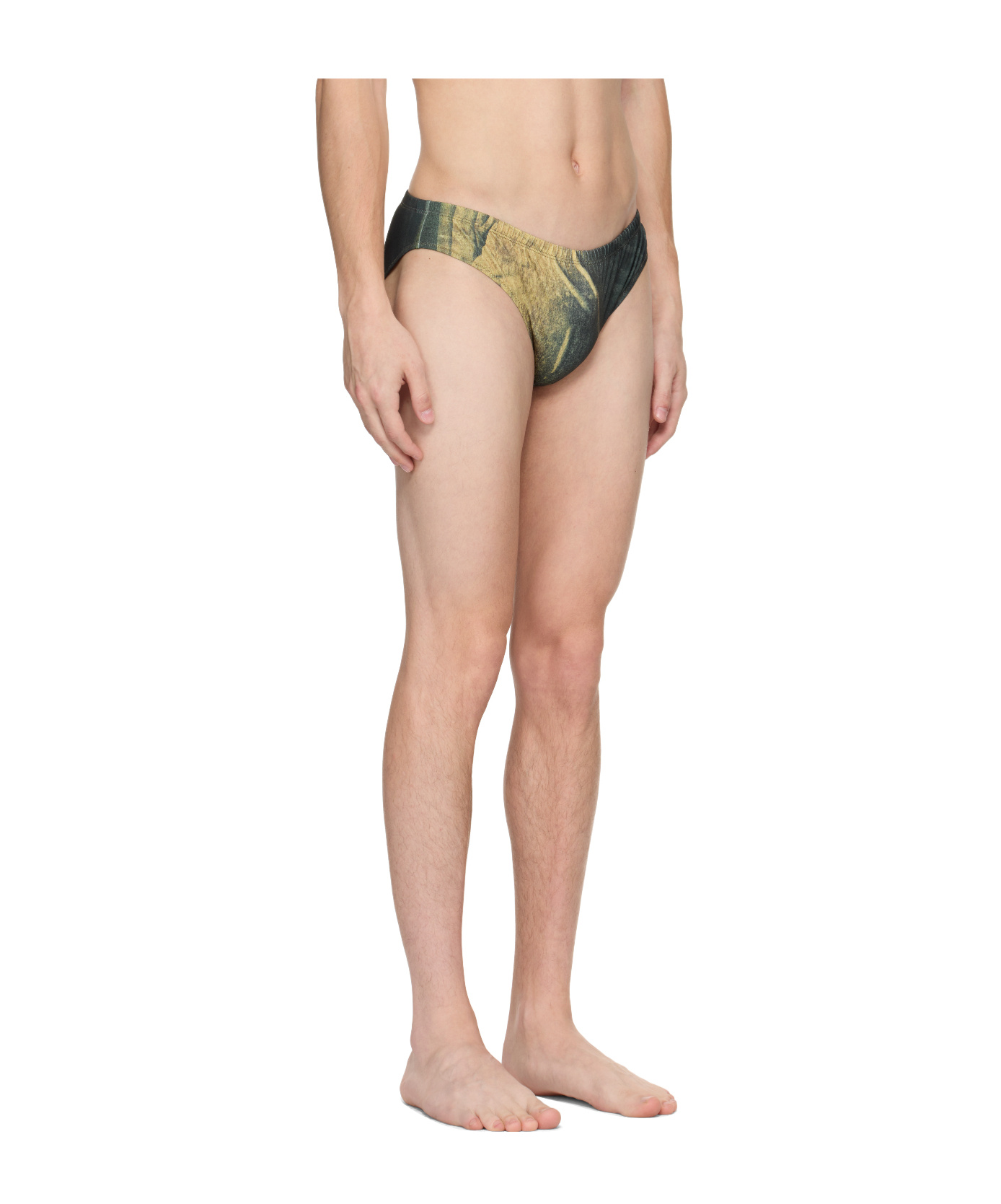 Jean Paul Gaultier Graphic Print Swim Briefs In Green