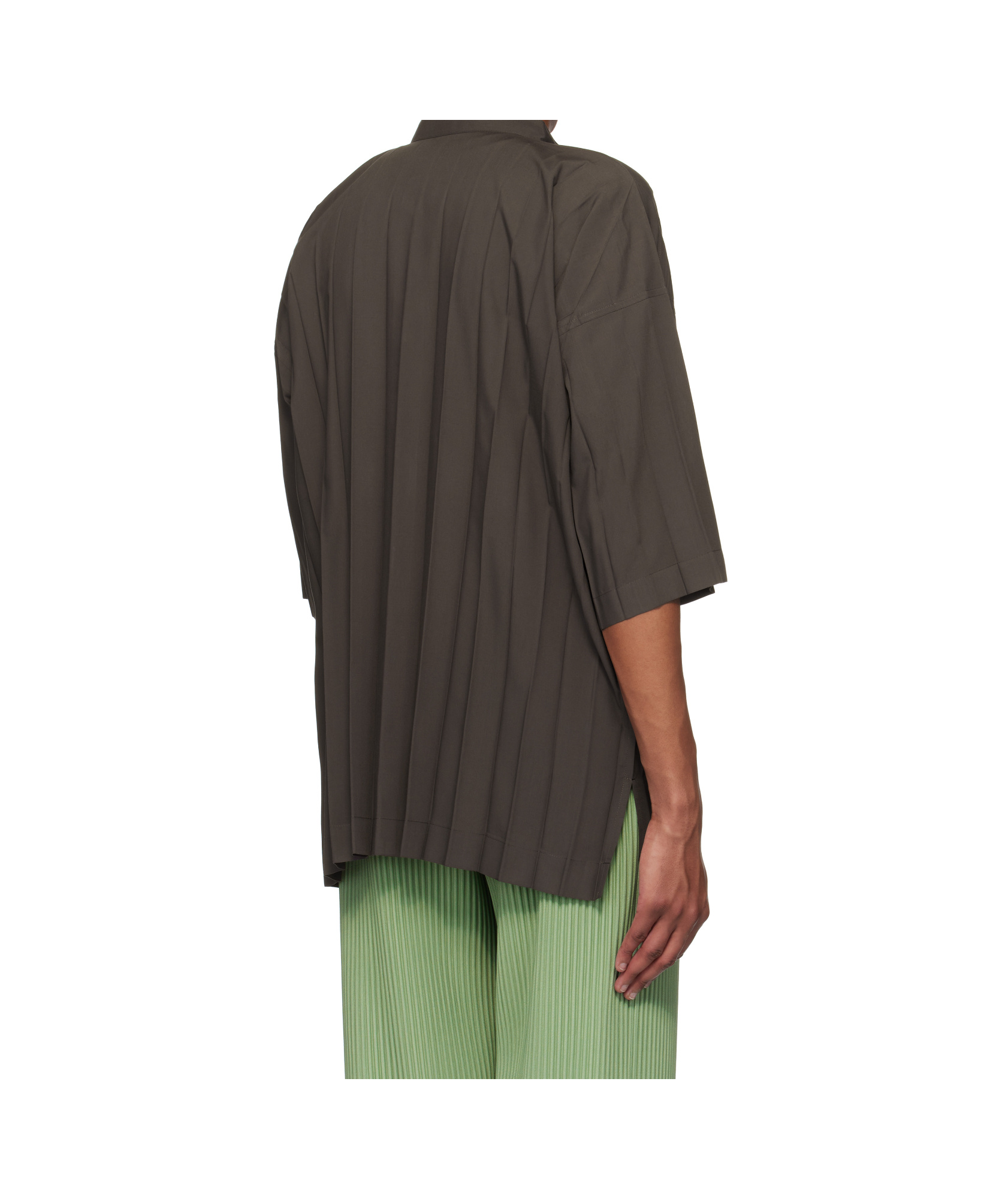 Issey Miyake Gray Edge Shirt In Black