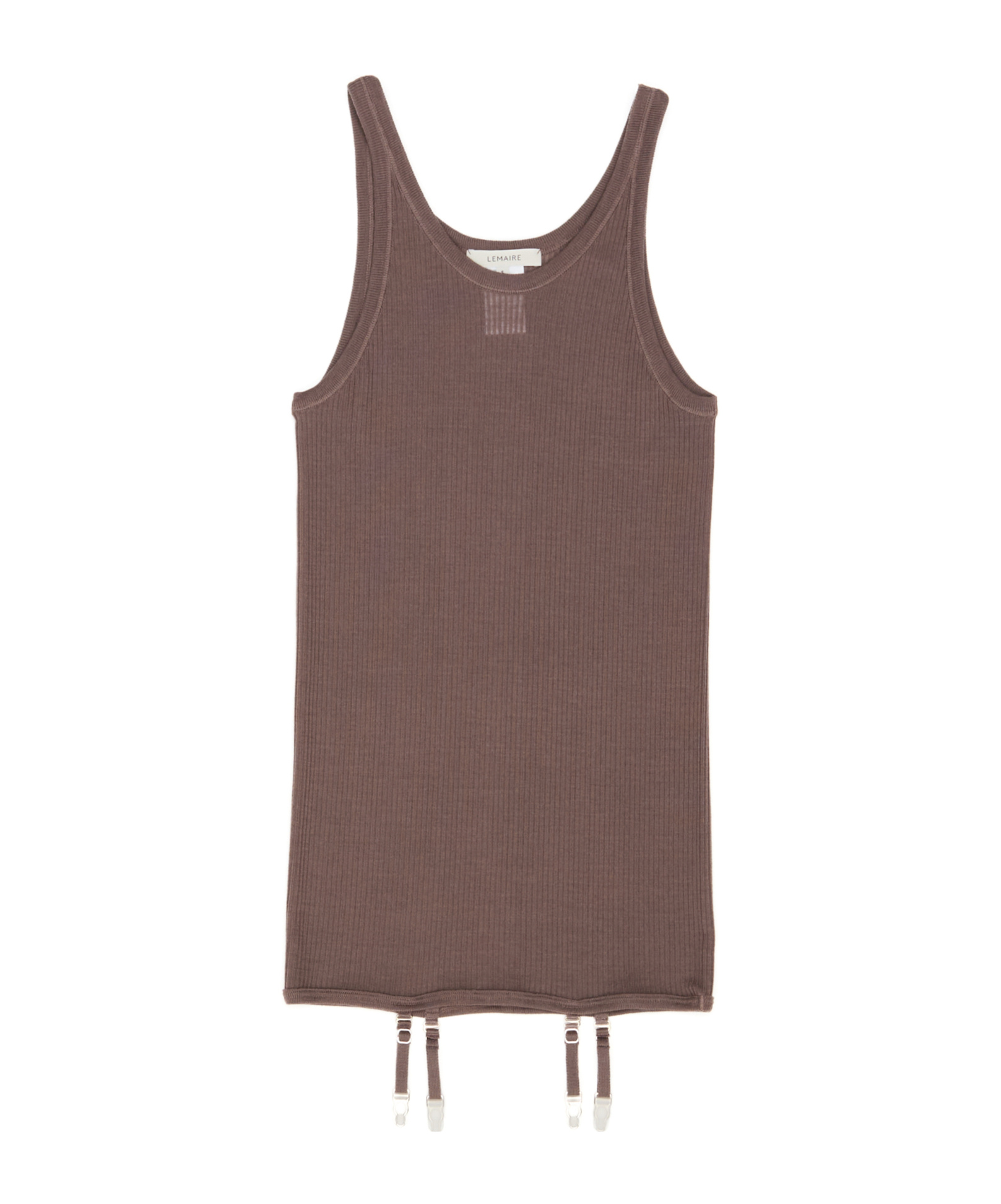 Lemaire Ribbed Vest In Brown