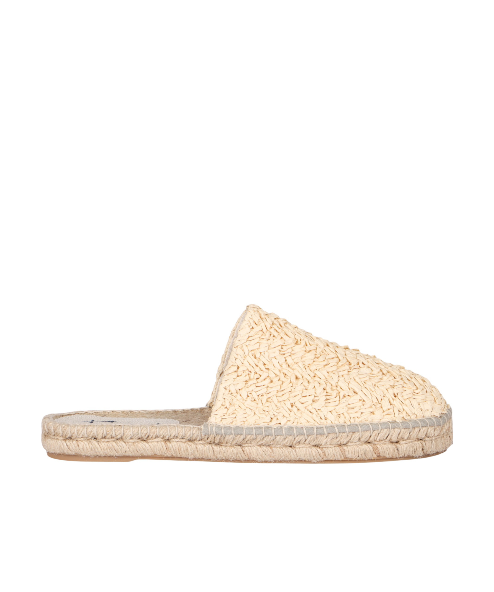 Manebi Raffia Mules In Nude