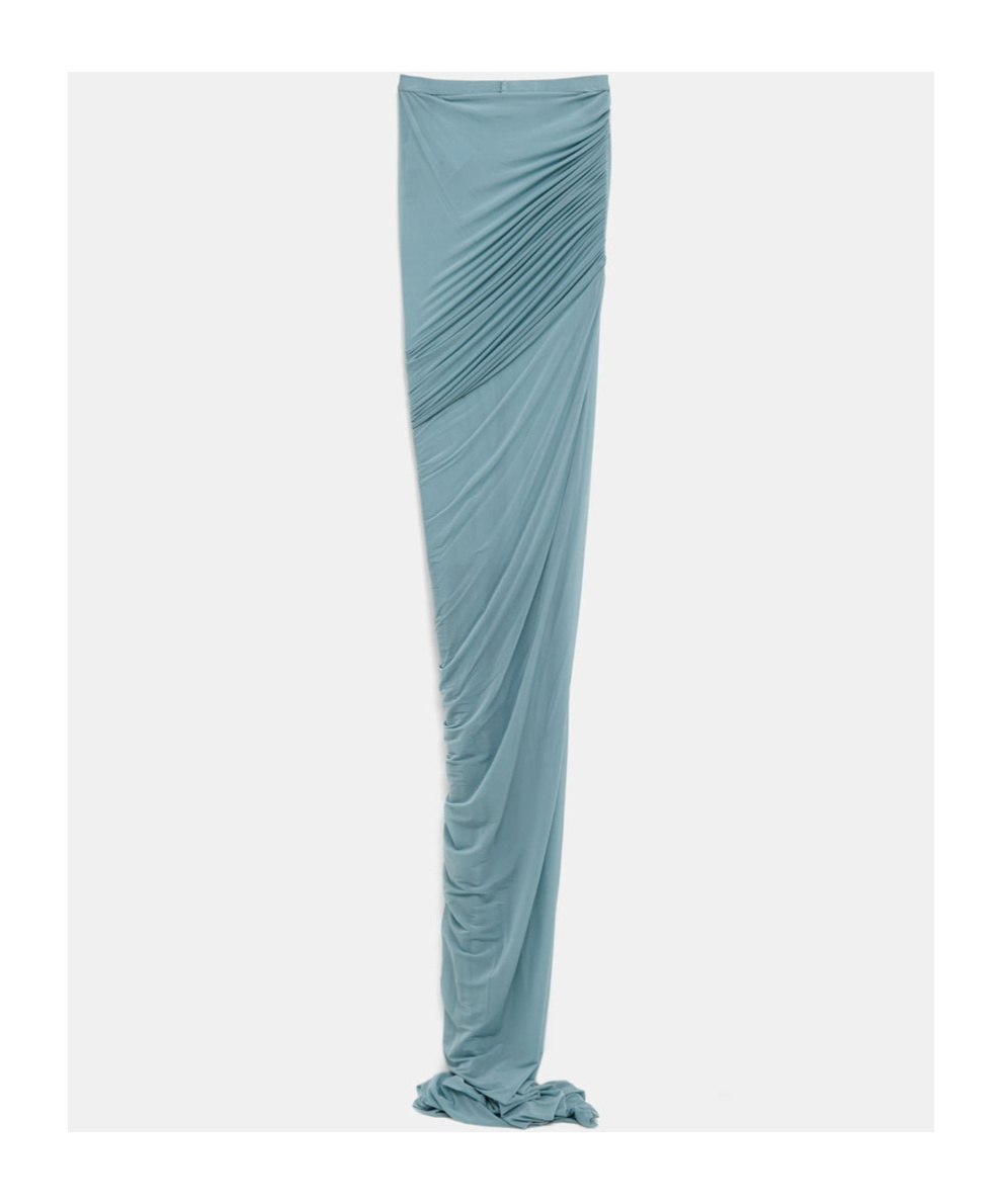 Rick Owens Edfu Maxi Skirt In Blue