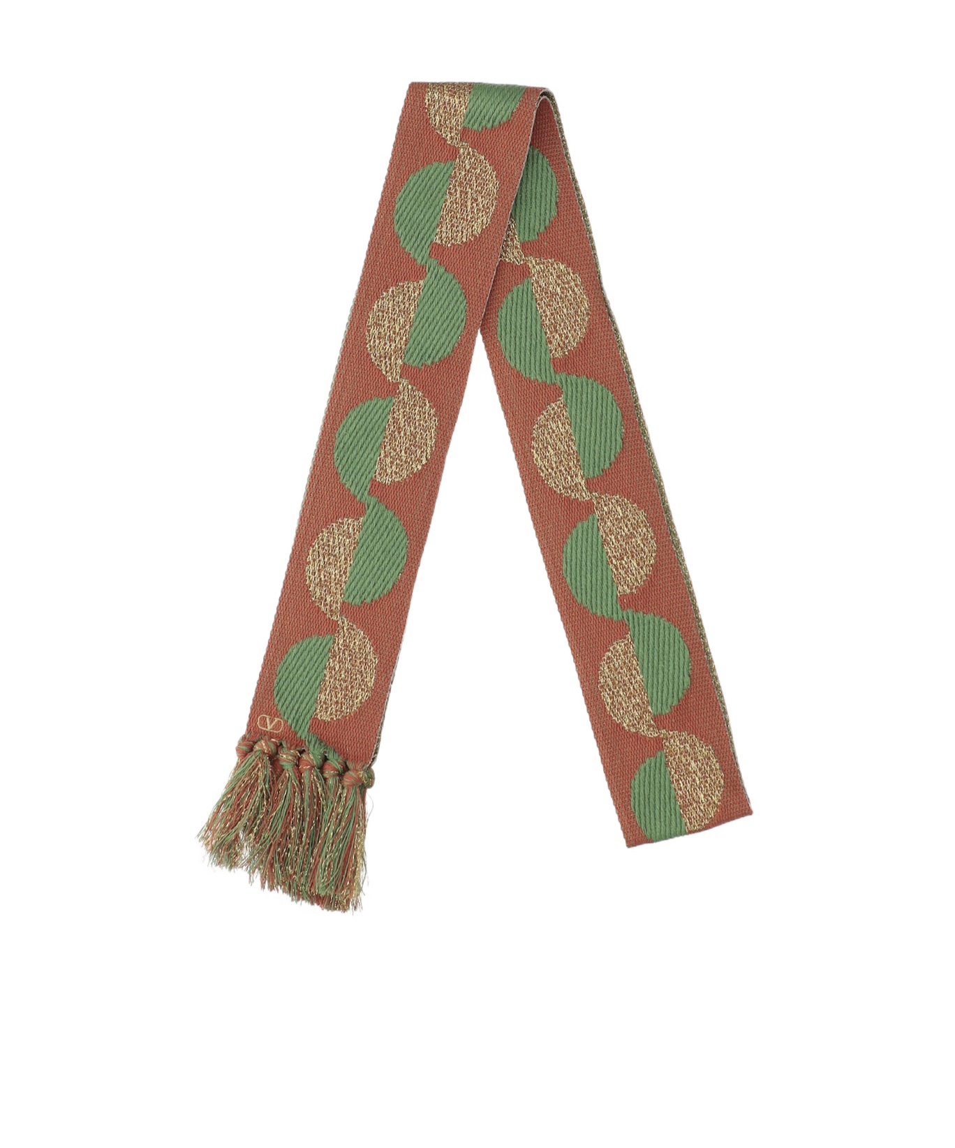 Valentino Fringed Scarf In Brown