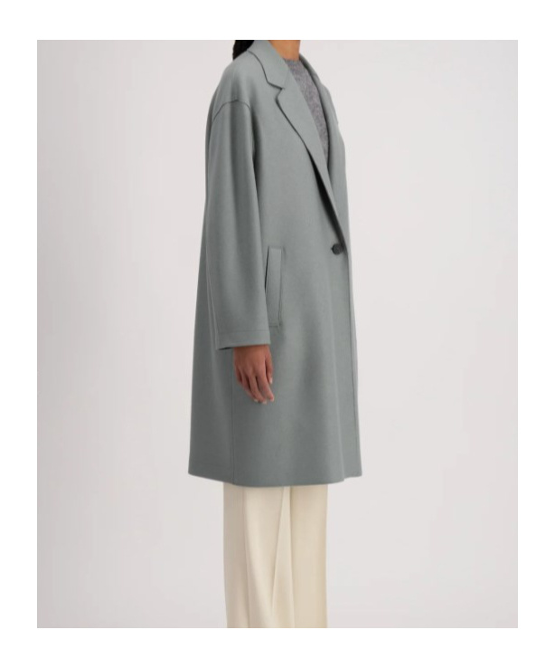 Harris Wharf London Long-sleeved Wool Cashmere Coat In Gray