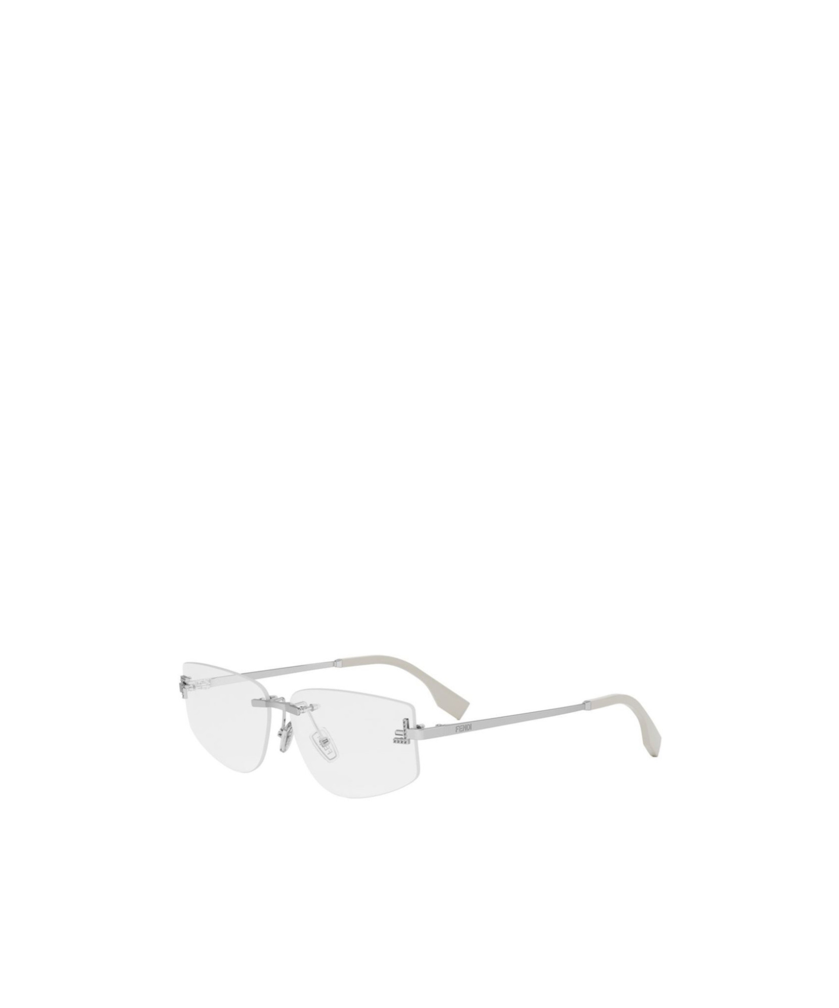 Fendi Geometrically Framed Flat Mirror In White
