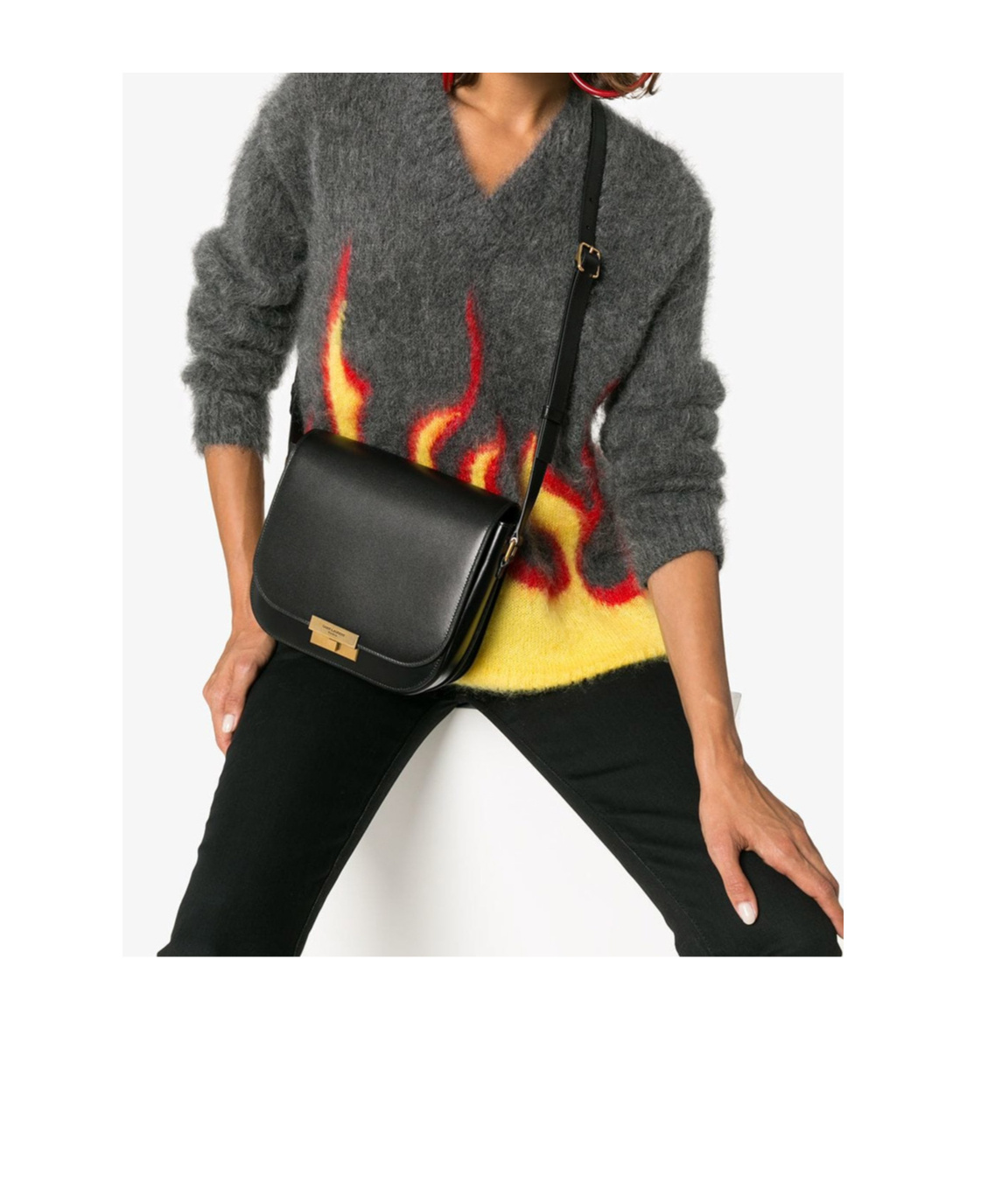 Saint Laurent Betty Shoulder Bag In Black