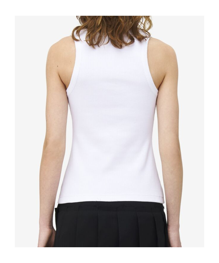Alexander Mcqueen Mcqueen Placket Tank Top In White