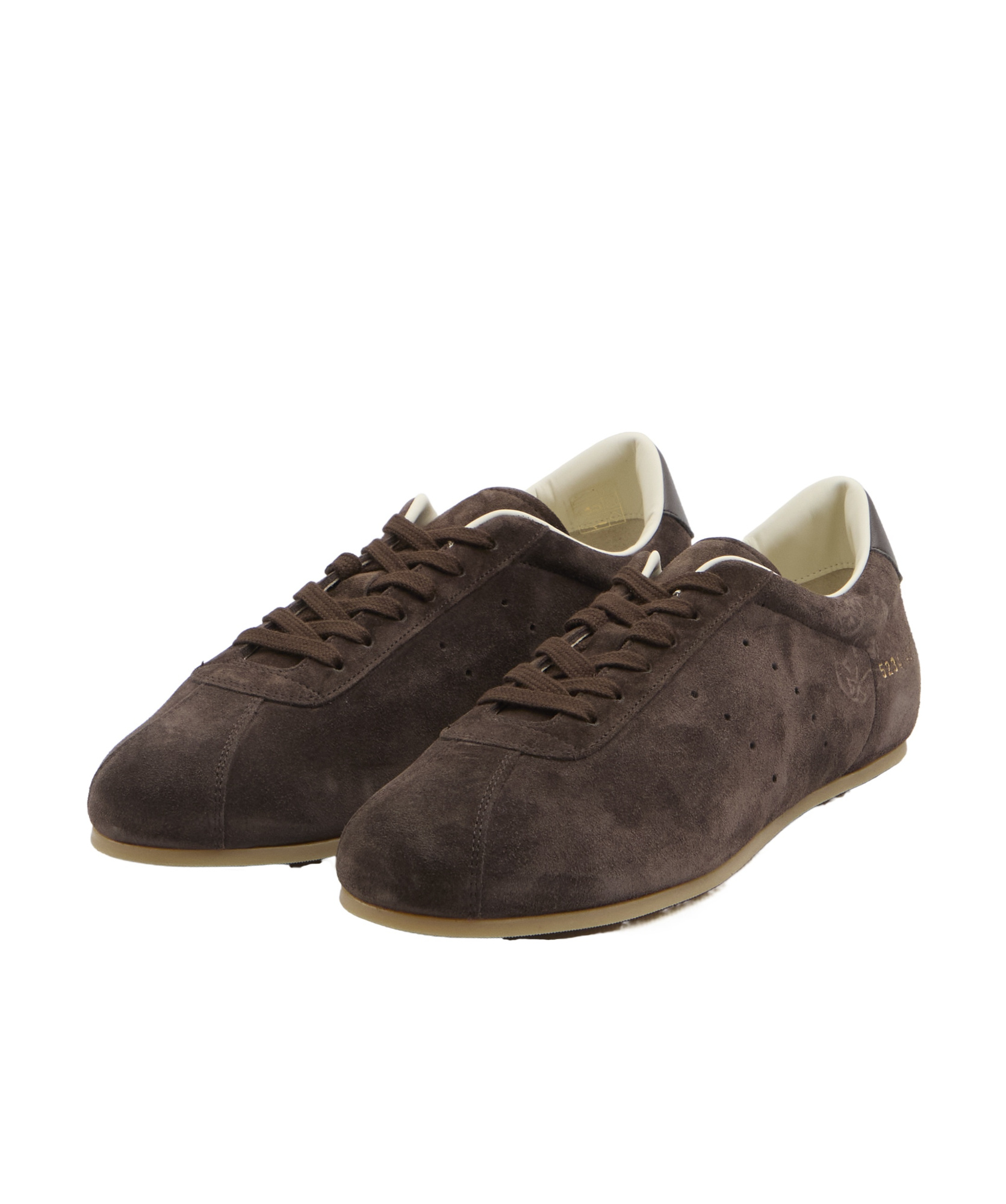 Common Projects Driving Lo Profile Leather-trimmed Suede Sneakers In Brown