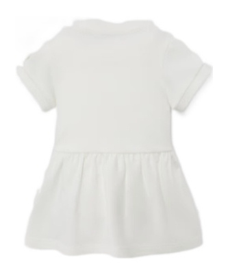 Moncler Short Sleeve Dress In White